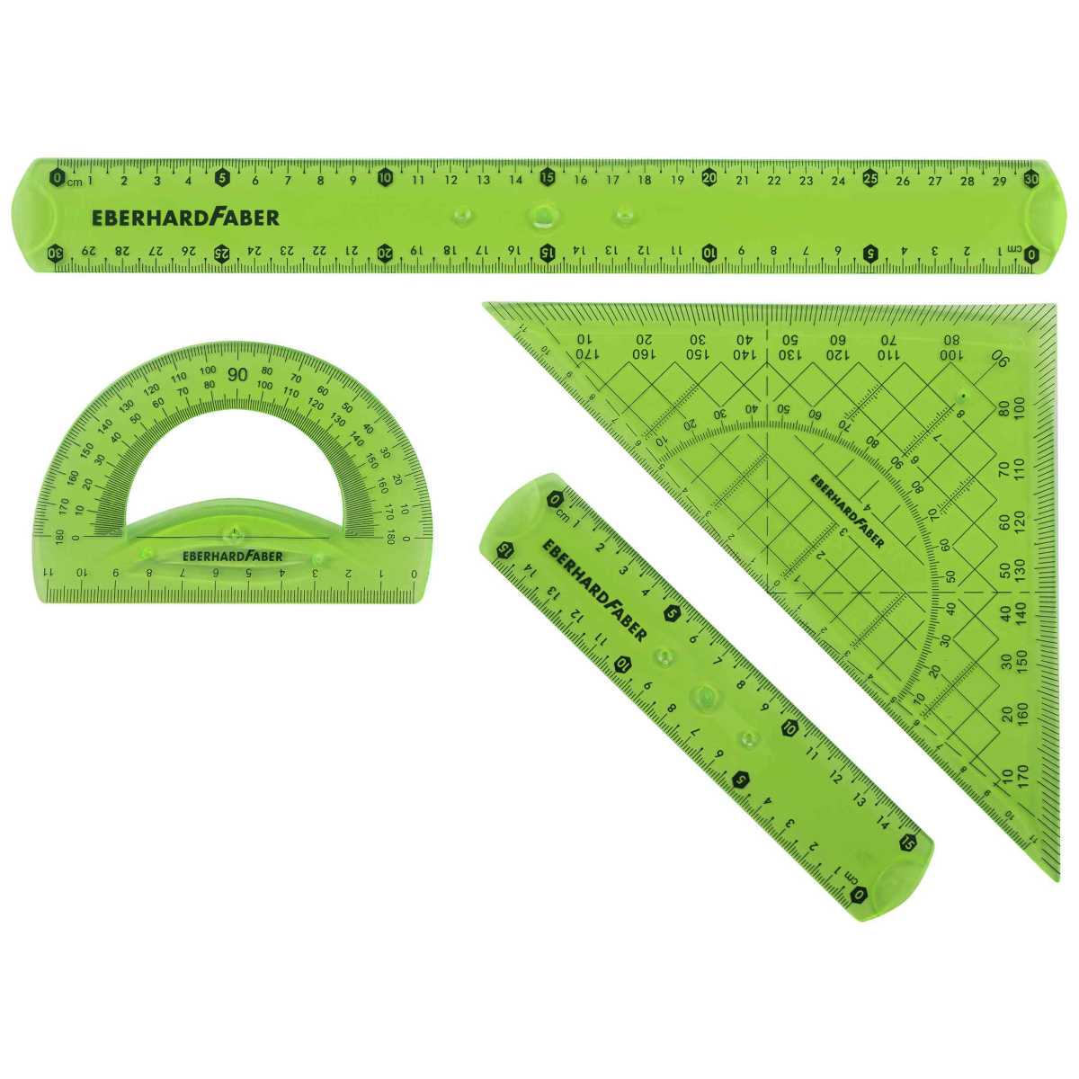 EBERHARD FABER Geometrieset 4-teilig grün superflexibel
