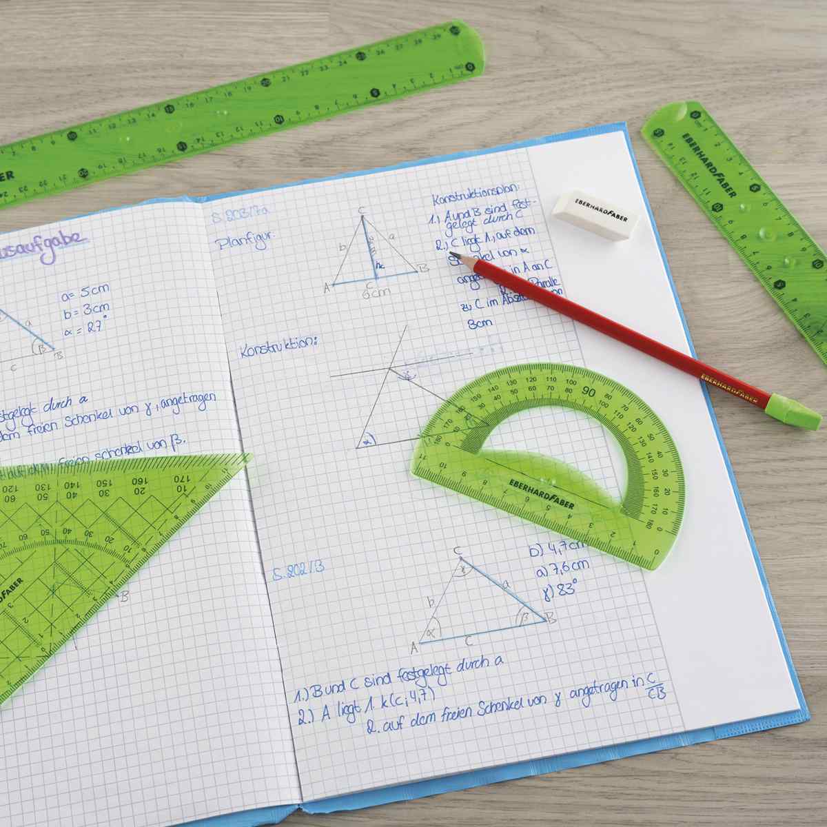 EBERHARD FABER Geometrieset 4-teilig grün superflexibel