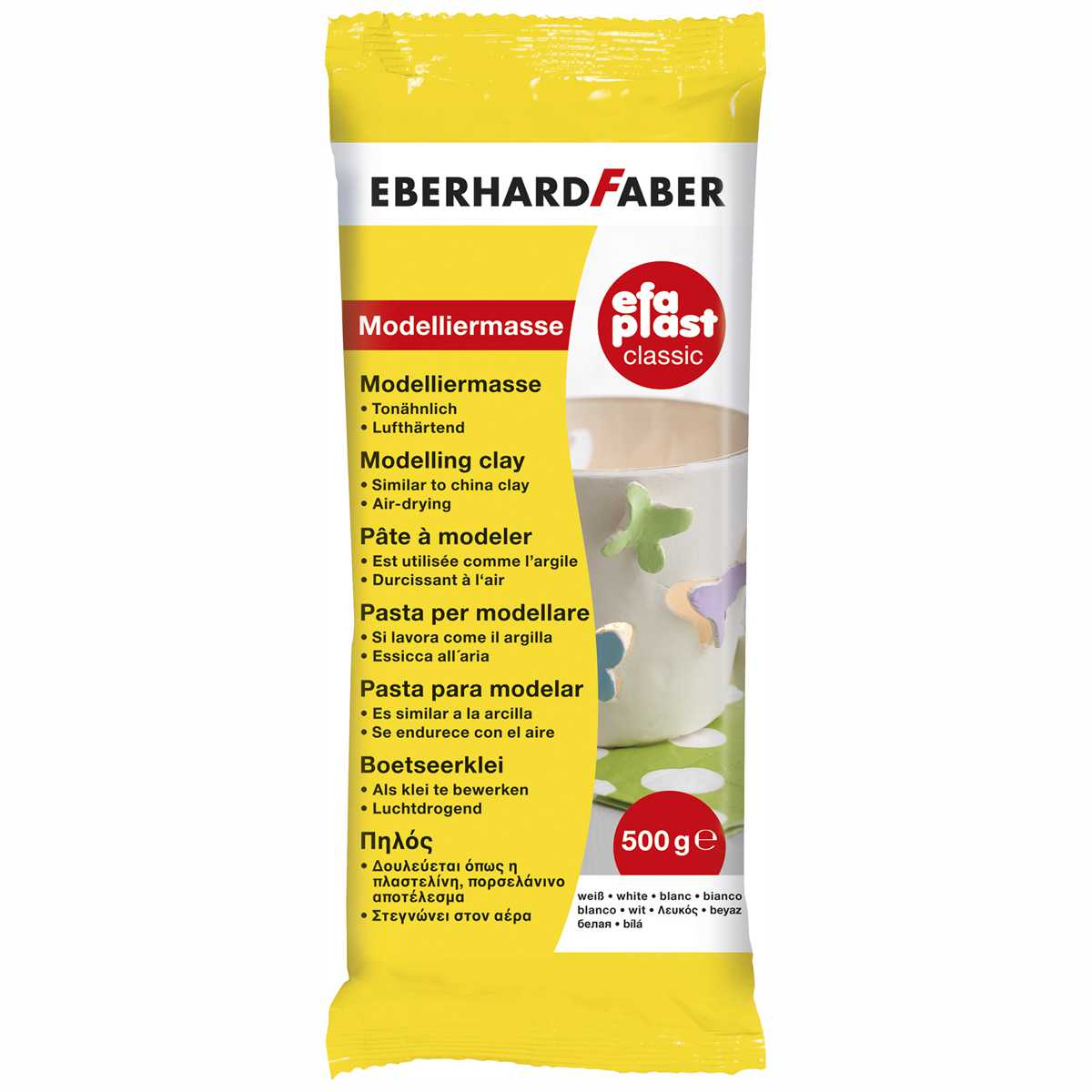 EBERHARD FABER Modelliermasse EFA Plast Classic weiß 500g