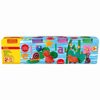 EBERHARD FABER Spielknete Set 4 Farben -TREND- orange, violett, pink, grün