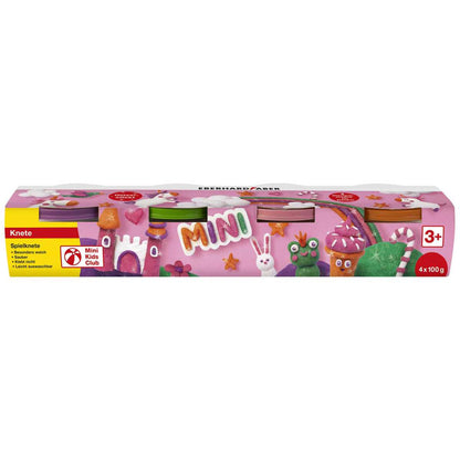 EBERHARD FABER Spielknete Set 4 Farben -GLITZER- orange, violett, pink, grün