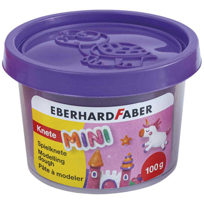 EBERHARD FABER Spielknete Set 4 Farben -GLITZER- orange, violett, pink, grün