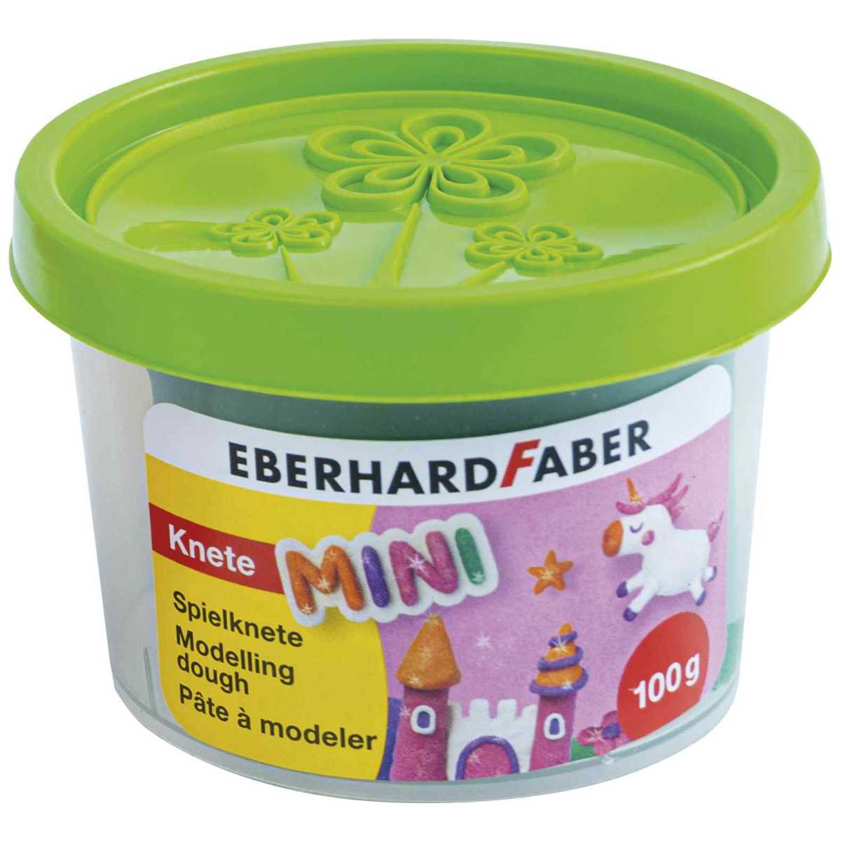 EBERHARD FABER Spielknete Set 4 Farben -GLITZER- orange, violett, pink, grün