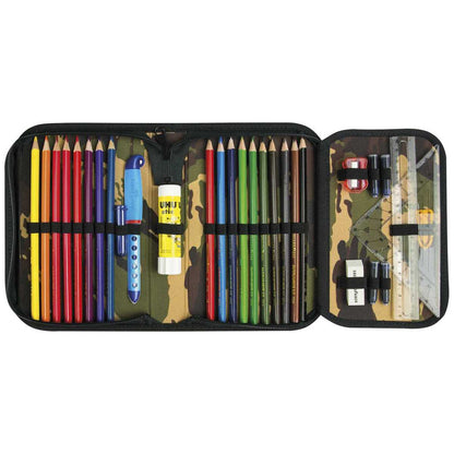 EBERHRAD FABER Schüleretui Camouflage grün 32-teilig