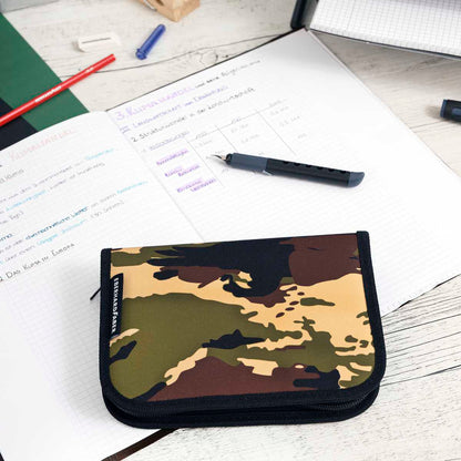 EBERHRAD FABER Schüleretui Camouflage grün 32-teilig