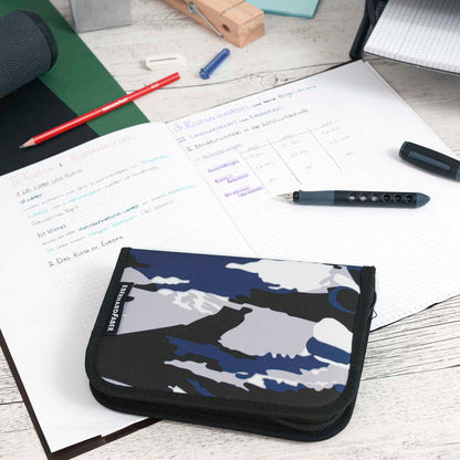 EBERHRAD FABER Schüleretui Camouflage grau 32-teilig