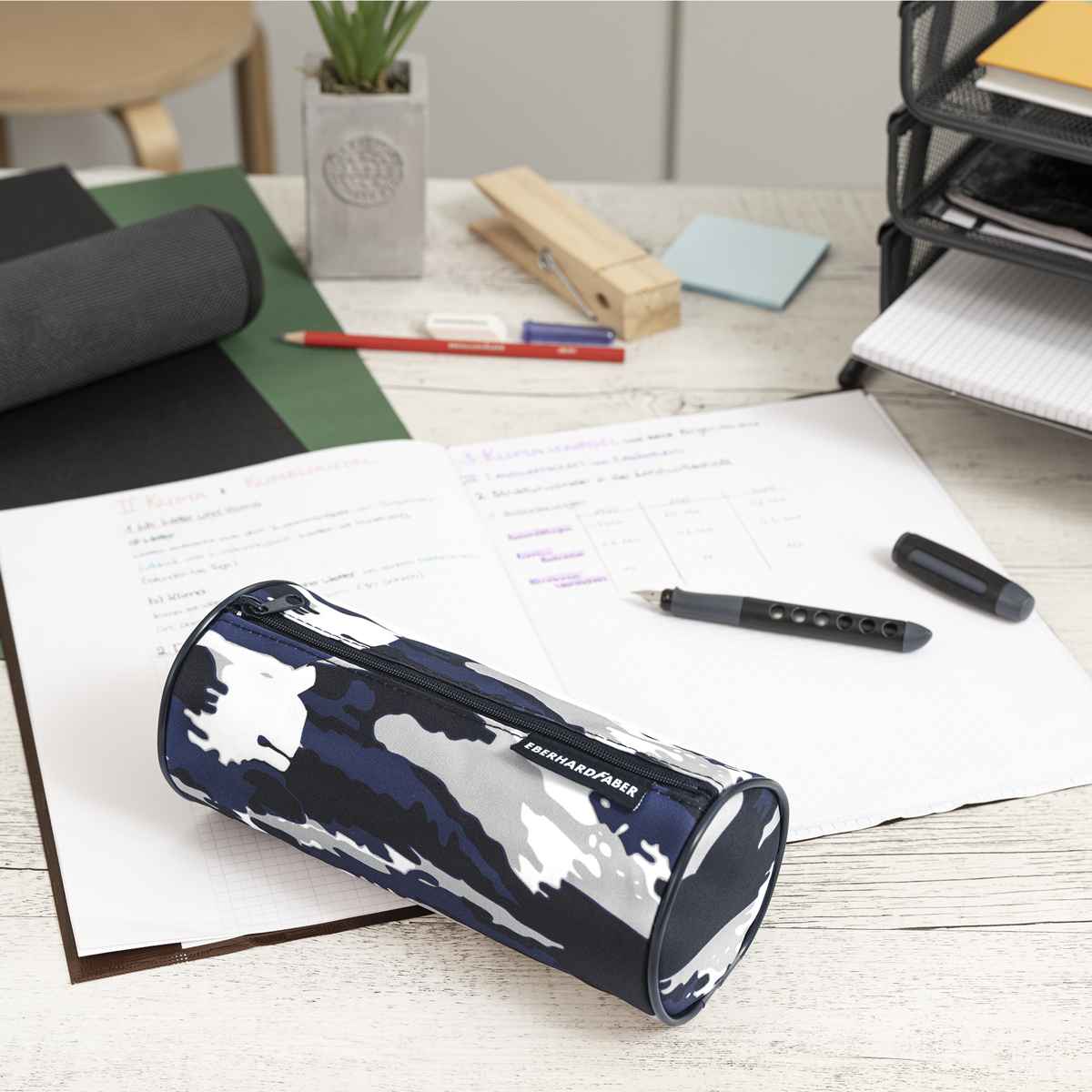 EBERHARD FABER Schlamperrolle JUMBO rund Camouflage grau
