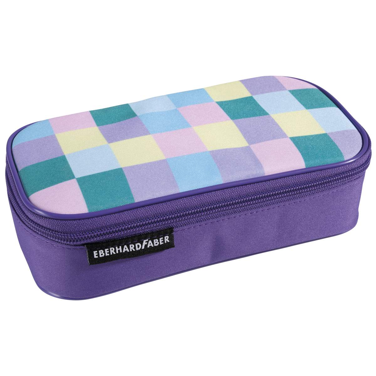 EBERHARD FABER Schlamperbox JUMBO Karo pastell leer