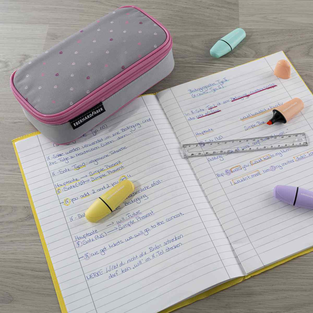 EBERHARD FABER Schlamperbox Jumbo rosa Punkte leer