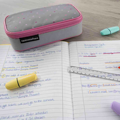 EBERHARD FABER Schlamperbox Jumbo rosa Punkte leer