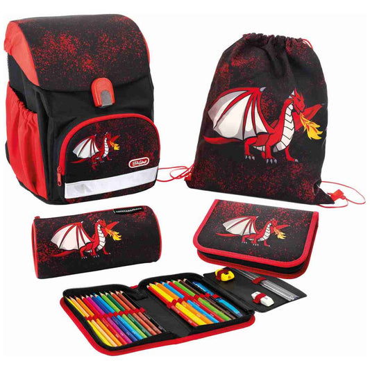 EBERHARD FABER Schulranzen Set EFAlino 4-teilig -DRACHEN-