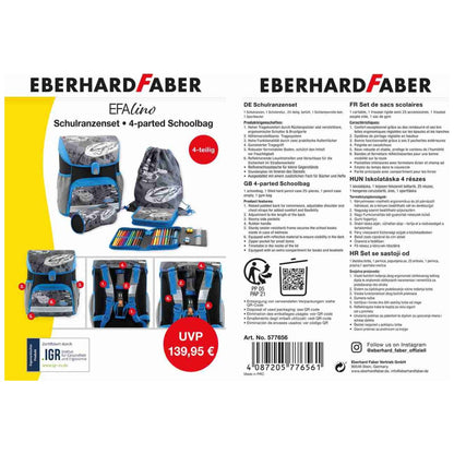 EBERHARD FABER Schulranzen Set EFAlino 4-teilig -RACE CAR blau-
