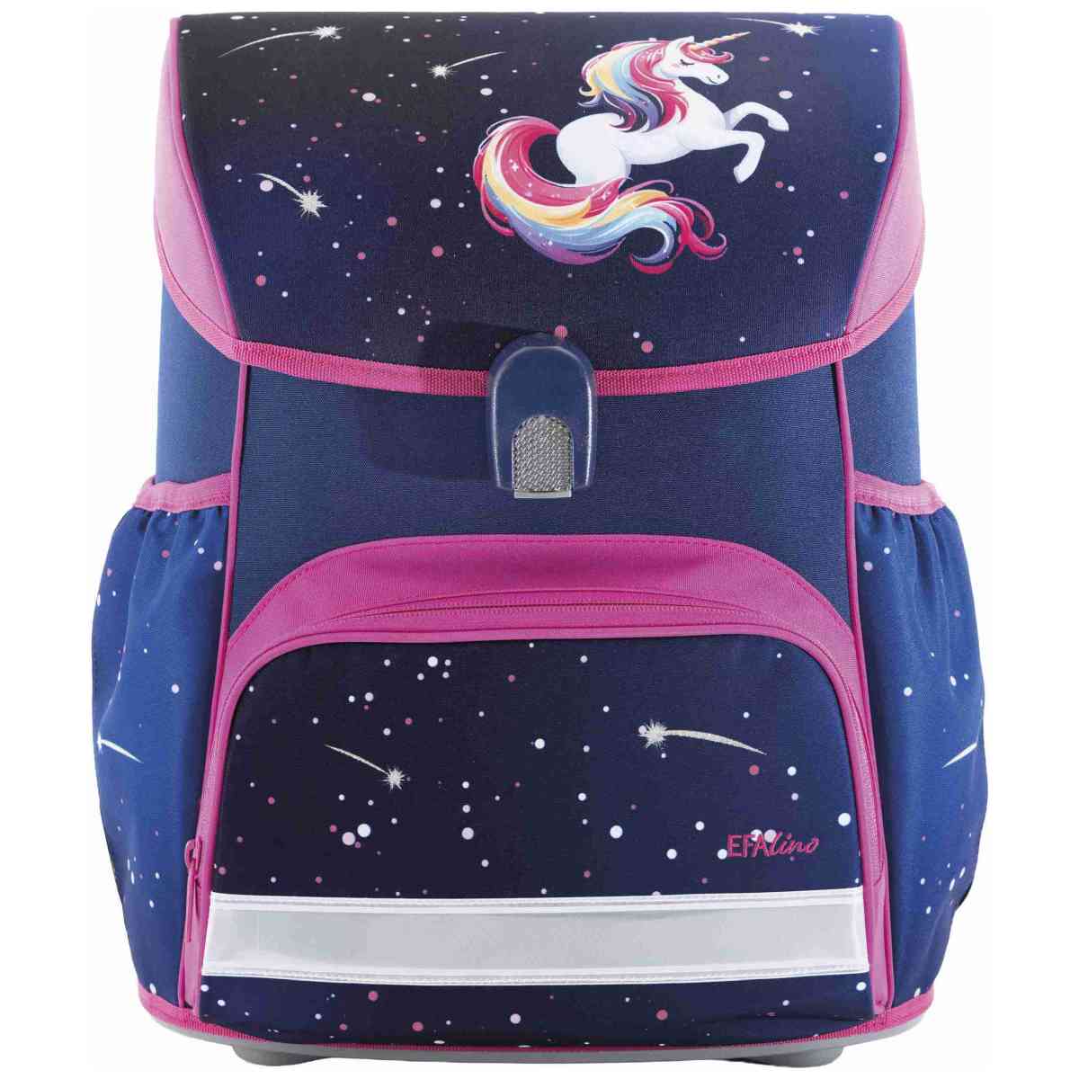 EBERHARD FABER Schulranzen Set EFAlino 4-teilig -EINHORN- blau/pink