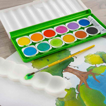 EBERHARD FABER Deckfarbkasten Green Winner 12 Farben aus 100% Recycling Material
