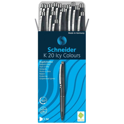 SCHNEIDER Kugelschreiber ICY COLORS K20 Gehäuse schwarz, Schreibfarbe schwarz M