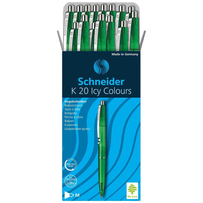 SCHNEIDER Kugelschreiber ICY COLORS K20 Gehäuse grün, Schreibfarbe grün M