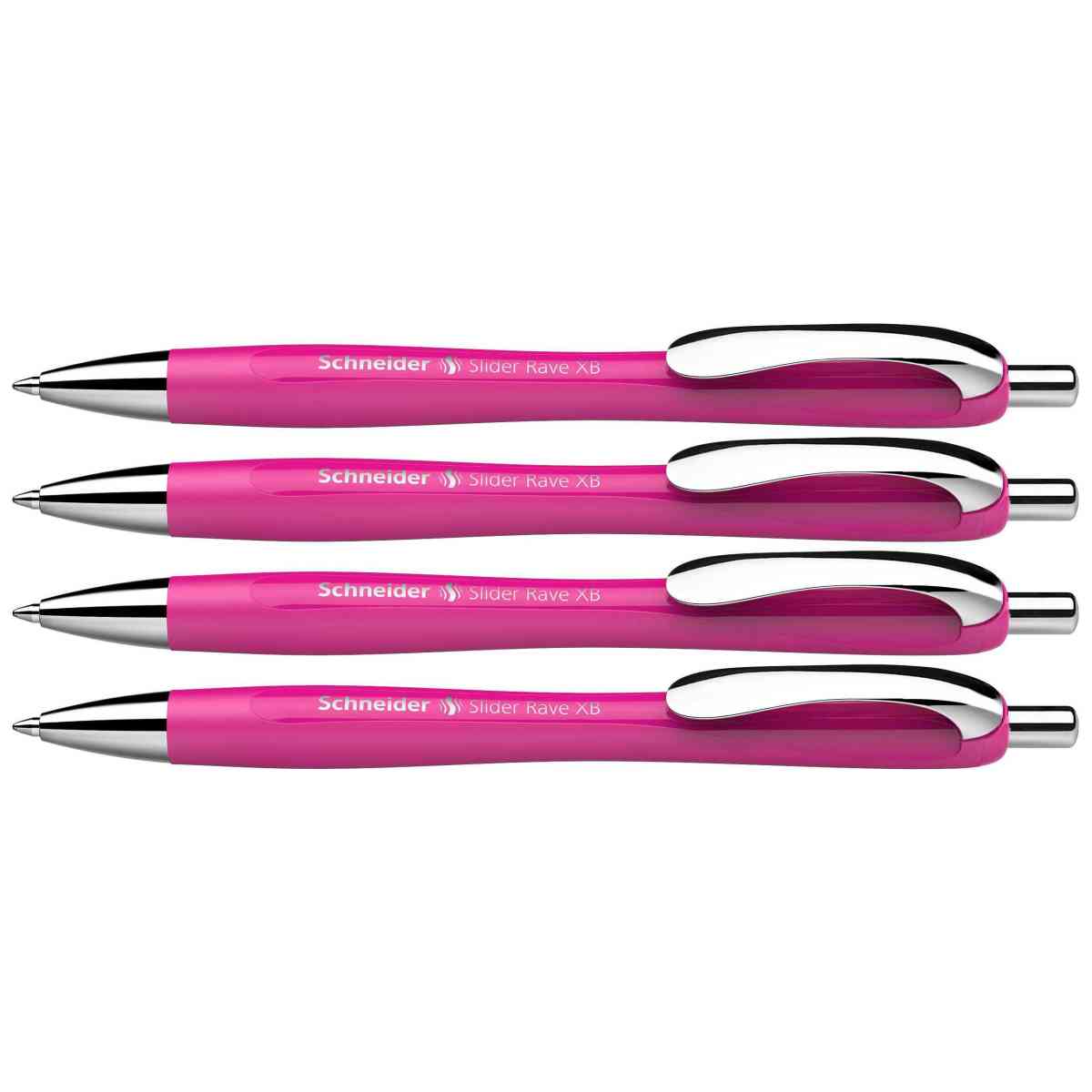 SCHNEIDER Kugelschreiber Slider RAVE XB power pink 3+1 Stück