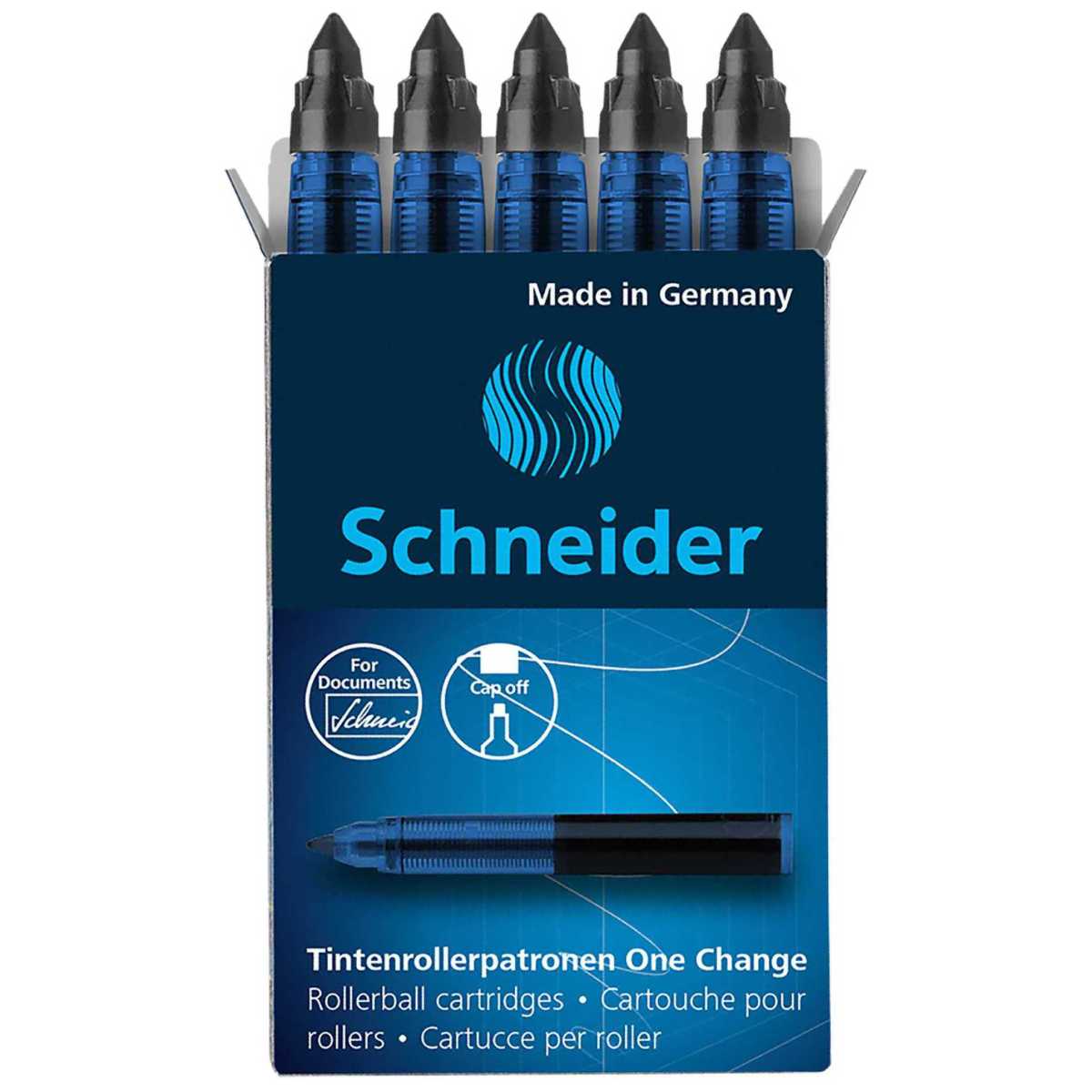 SCHNEIDER Tintenrollerpatronen für One Change schwarz 5 Stück