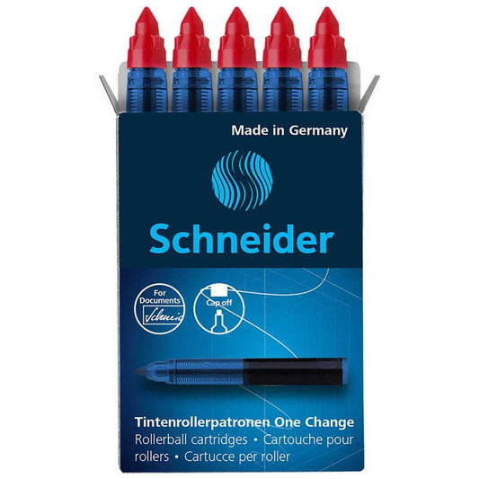 SCHNEIDER Tintenrollerpatronen für One Change rot 5 Stück