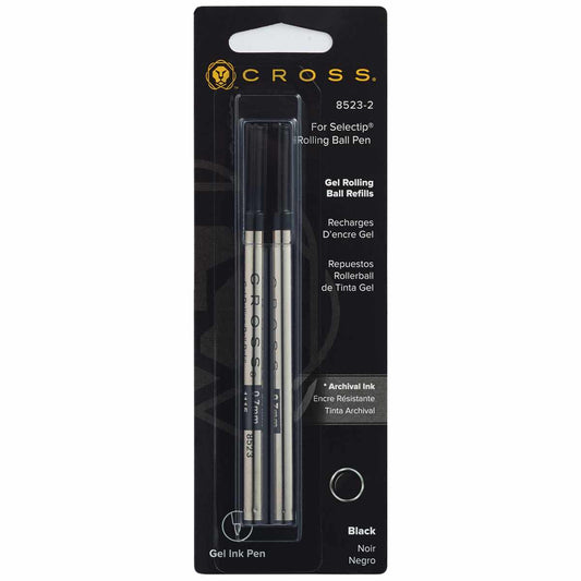 CROSS Gel Rollerballmine 8523 schwarz 0,7mm 2 Stück