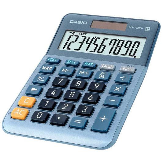 CASIO Tischrechner MS-100 EM 10-stellig 195 x 106 x 29mm