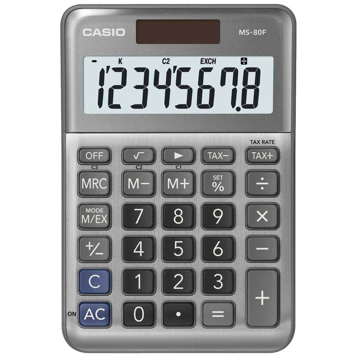 CASIO Taschenrechner MS-80F 8-stellig silber