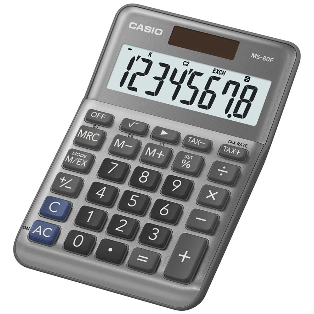 CASIO Taschenrechner MS-80F 8-stellig silber