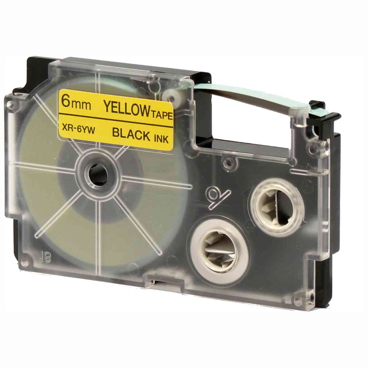 CASIO Schriftbandkassette XR-6YW1 6mm x 8m schwarz auf gelb