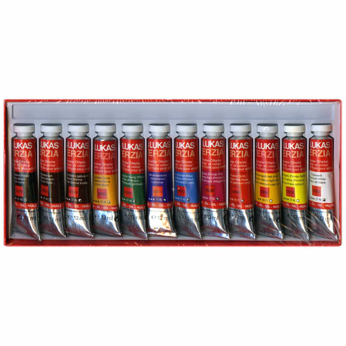 LUKAS Ölfarbe Terzia 12 Farben mit je 12ml