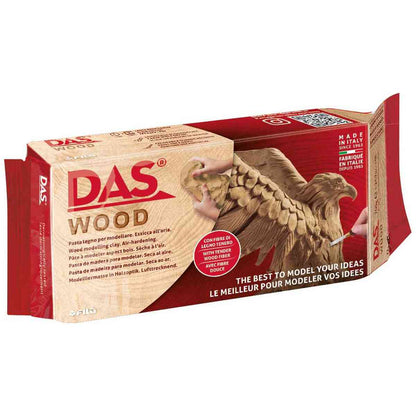 DAS Modelliermasse lufthärtend WOOD holzfarben 700g