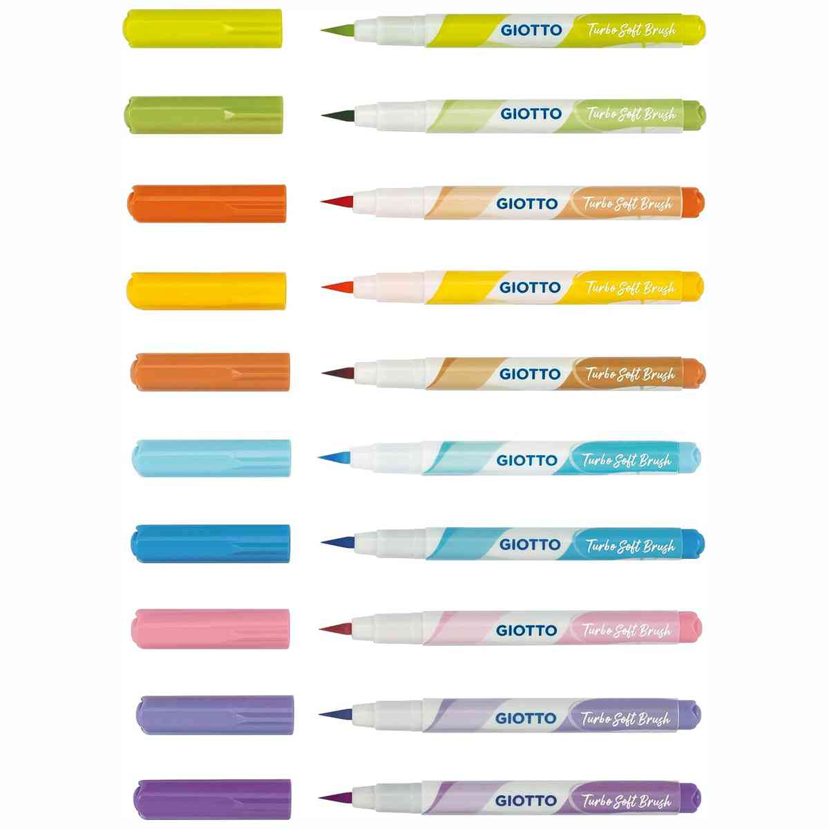 GIOTTO Turbo Soft Brush Pinselmaler Pastell 12 Stück