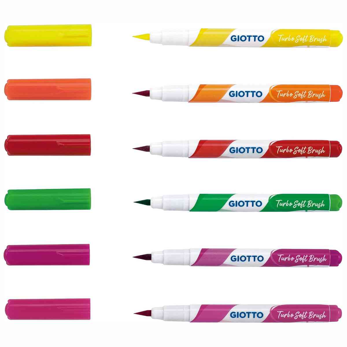 GIOTTO Turbo Soft Brush FLUO neon 6 Stück