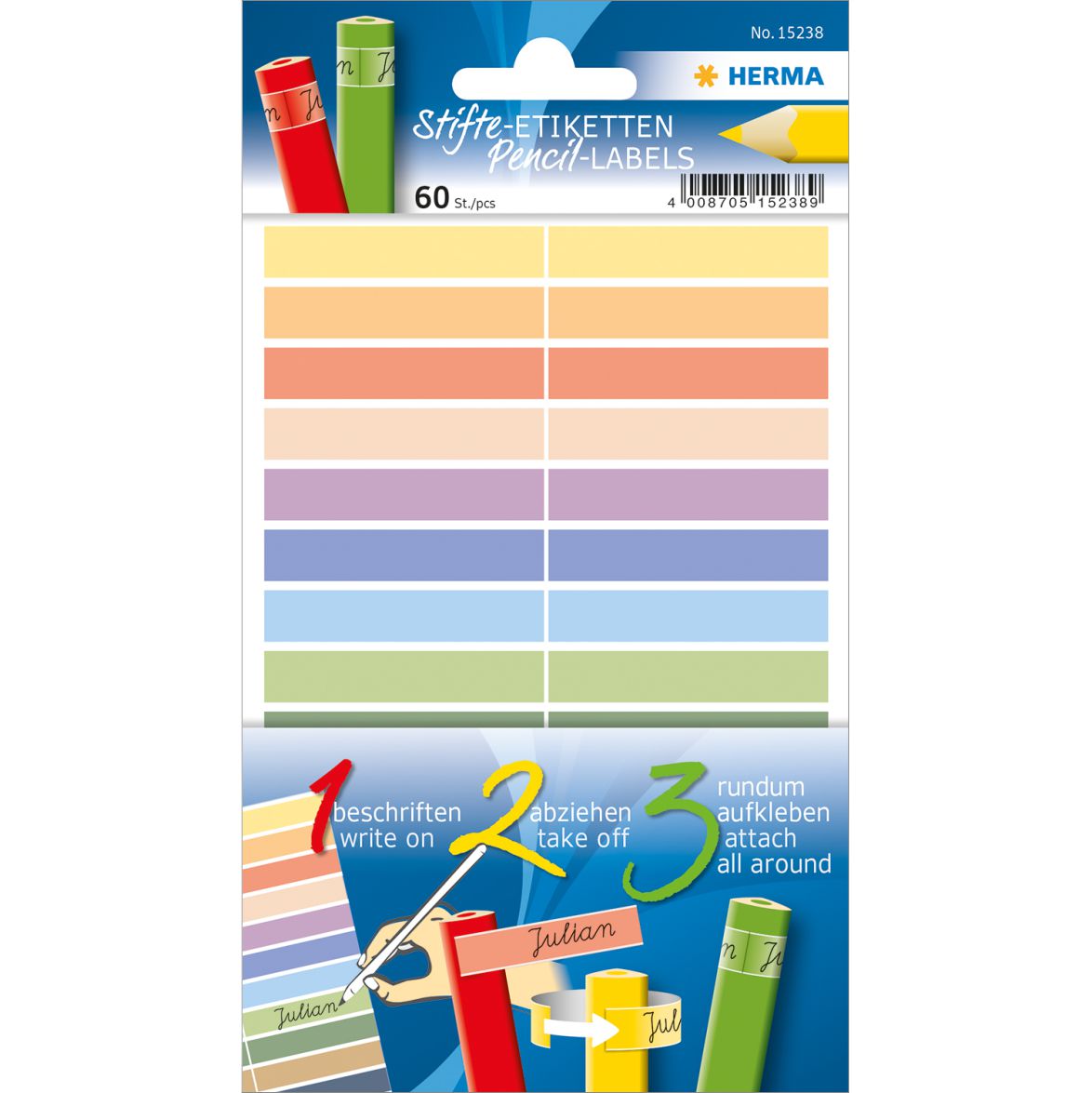 HERMA Stiftetiketten 15238 10 x 46mm 60 Stück