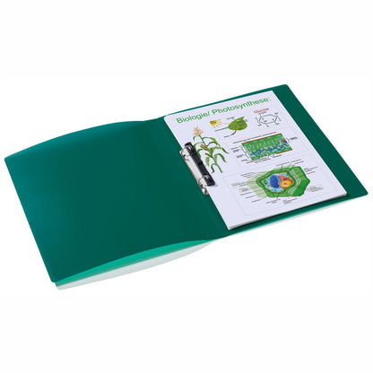HERMA Ringbuch A4 2-Ring 25mm PP transluzent dunkelgrün