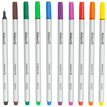 PELIKAN Fineliner 96 0,4mm 10 Stück im Papp-Etui