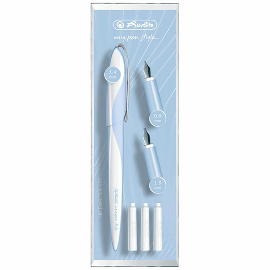 HERLITZ Nicewriter Set my.pen style light blue 0,9mm 1,4mm 1,9mm