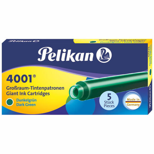 PELIKAN Tintenpatrone 4001 lang dunkelgrün 5 Stück