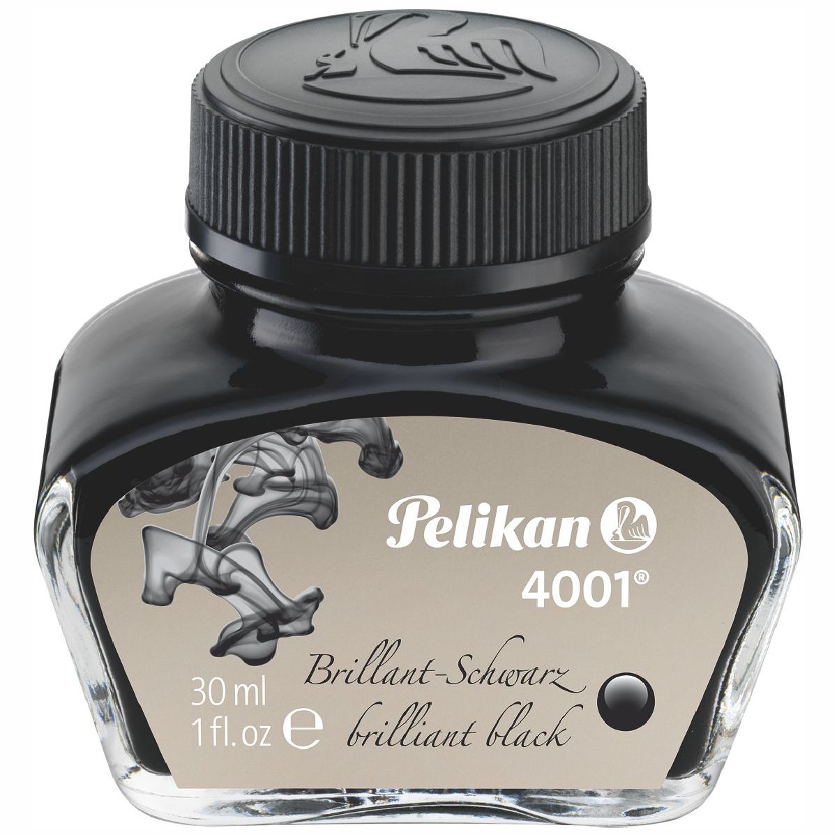 PELIKAN Tinte 4001 im Glas brilliant-schwarz 30ml