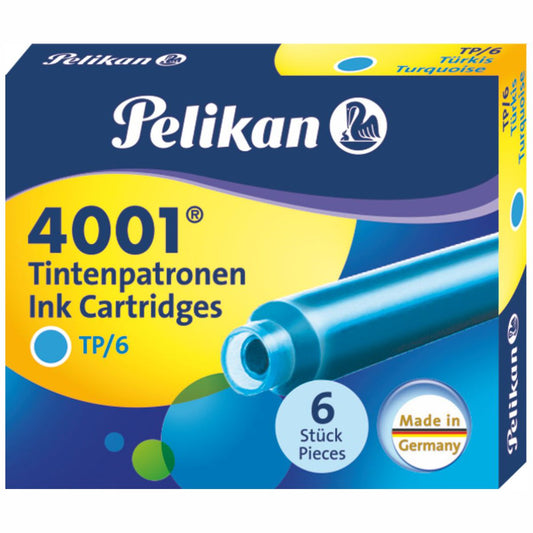 PELIKAN Tintenpatrone 4001 kurz türkis 6 Stück