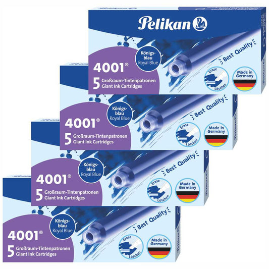 PELIKAN Tintenpatrone 4001 lang königsblau 4 x 5 Stück
