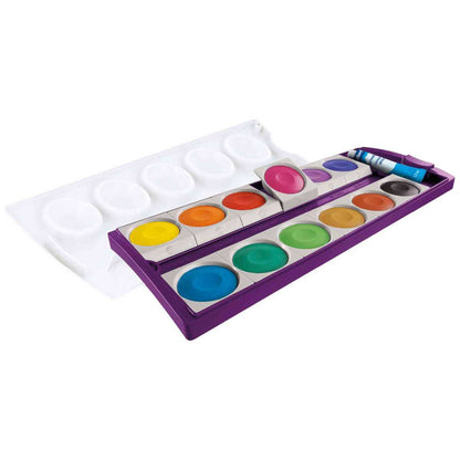 PELIKAN Malkarten / Deckfarbkasten K12 violett 12 Farben + Deckweiß
