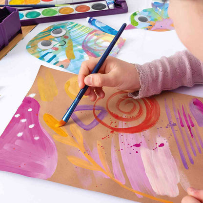 PELIKAN Malkarten / Deckfarbkasten K12 violett 12 Farben + Deckweiß
