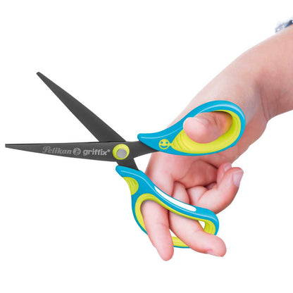 PELIKAN Schulschere Griffix spitz neon fresh blue R