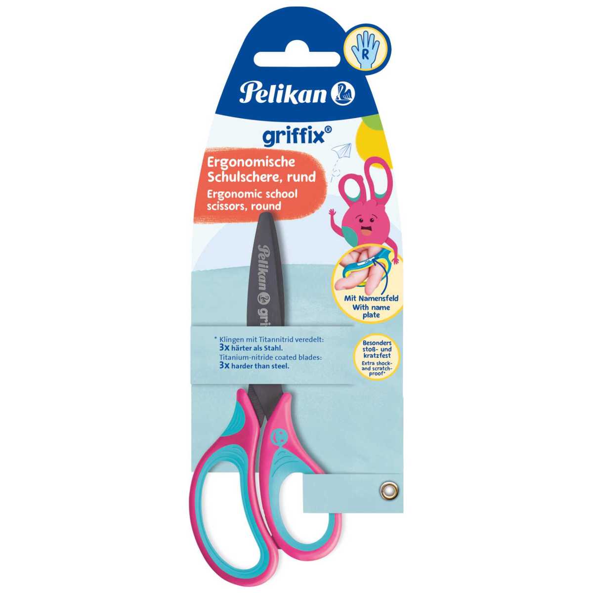 PELIKAN Schulschere Griffix rund lovely pink R