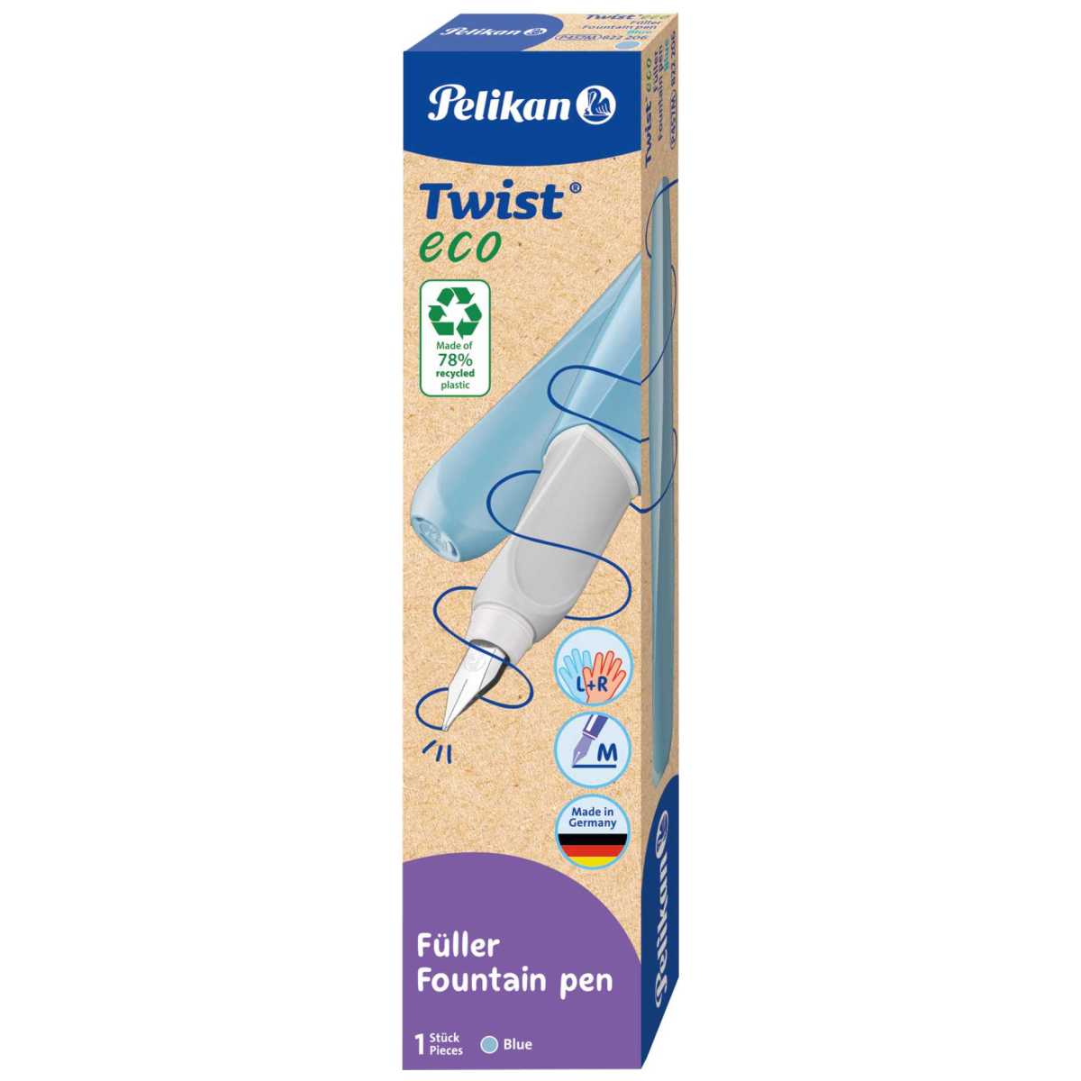 PELIKAN Füllhalter Twist eco P457 M blau