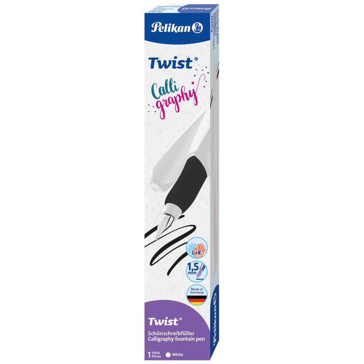 PELIKAN Füllhalter Twist P457 Calligraphy 1,5mm weiß
