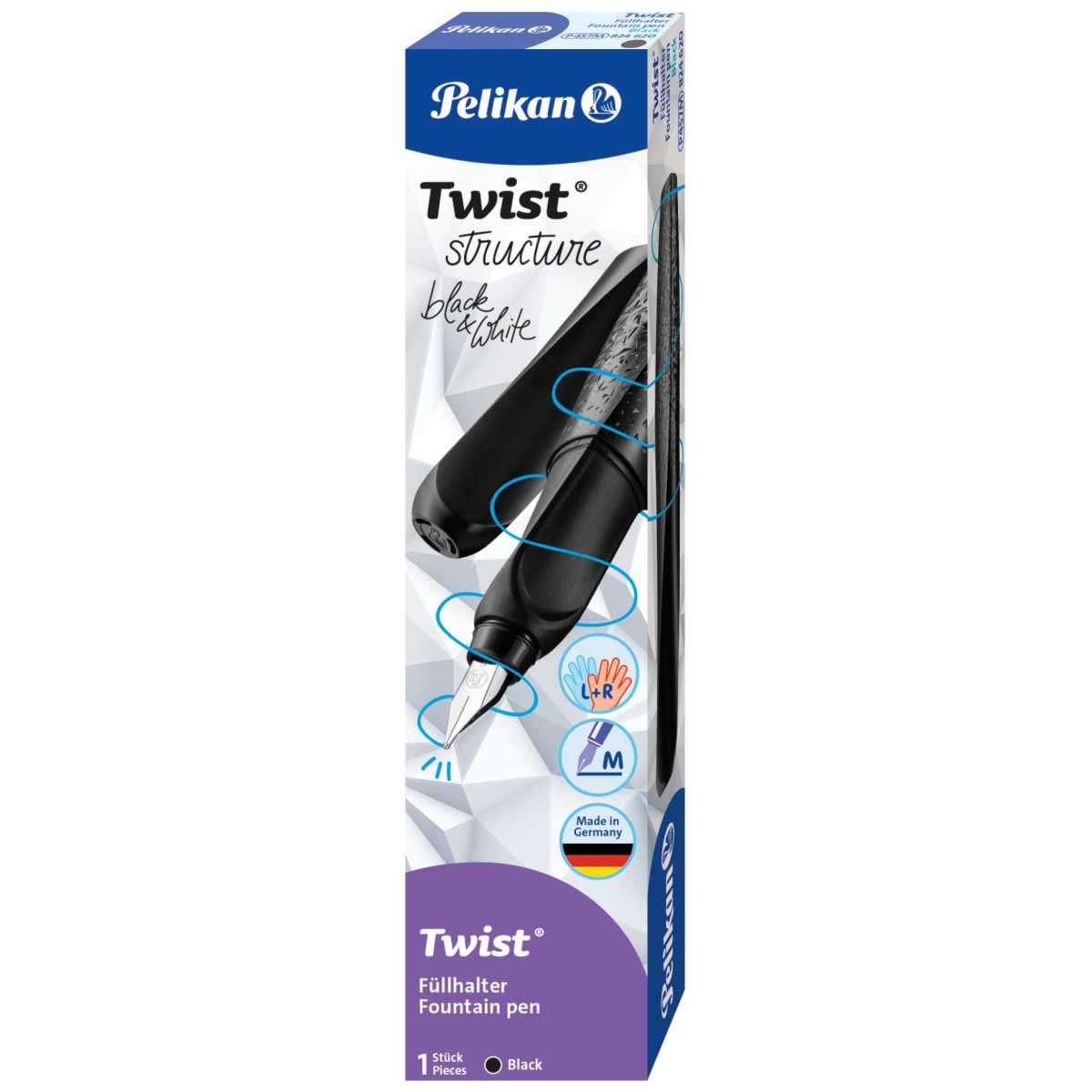 PELIKAN Füllhalter Twist structure P457 M schwarz