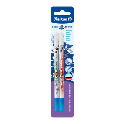 PELIKAN Tintenlöschstift Super-Sheriff M -Doppelpack- Keilspitze fein + breit