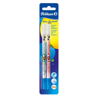 PELIKAN Tintenlöschstift Super-Sheriff M -Doppelpack- Keilspitze fein + breit