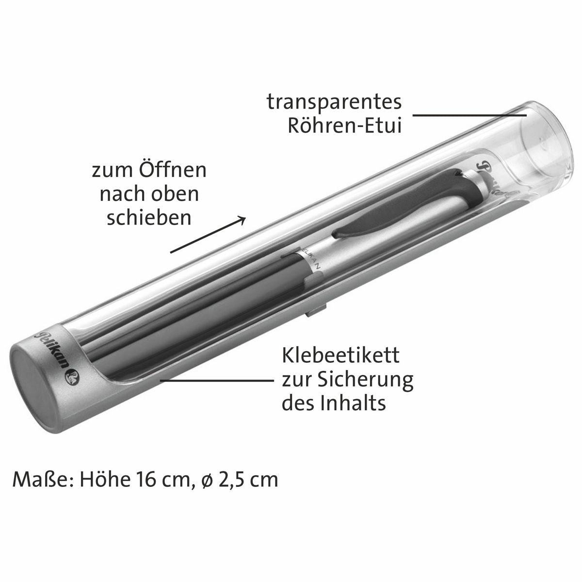 PELIKAN Kugelschreiber Stola II K15 Touchpen Stylus schwarz / silber ohne Etui